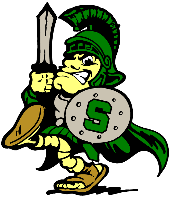 Michigan State Spartans 0-Pres Mascot Logo diy iron on heat transfer